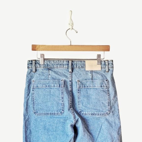 Everlane Wide Leg Crop Jean Size 29 Ankle in Light Indigo Wash - Picture 10 of 16